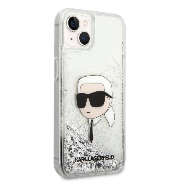 Coque iPhone 14 Plus Karl Lagerfeld Karl & paillettes vue droite