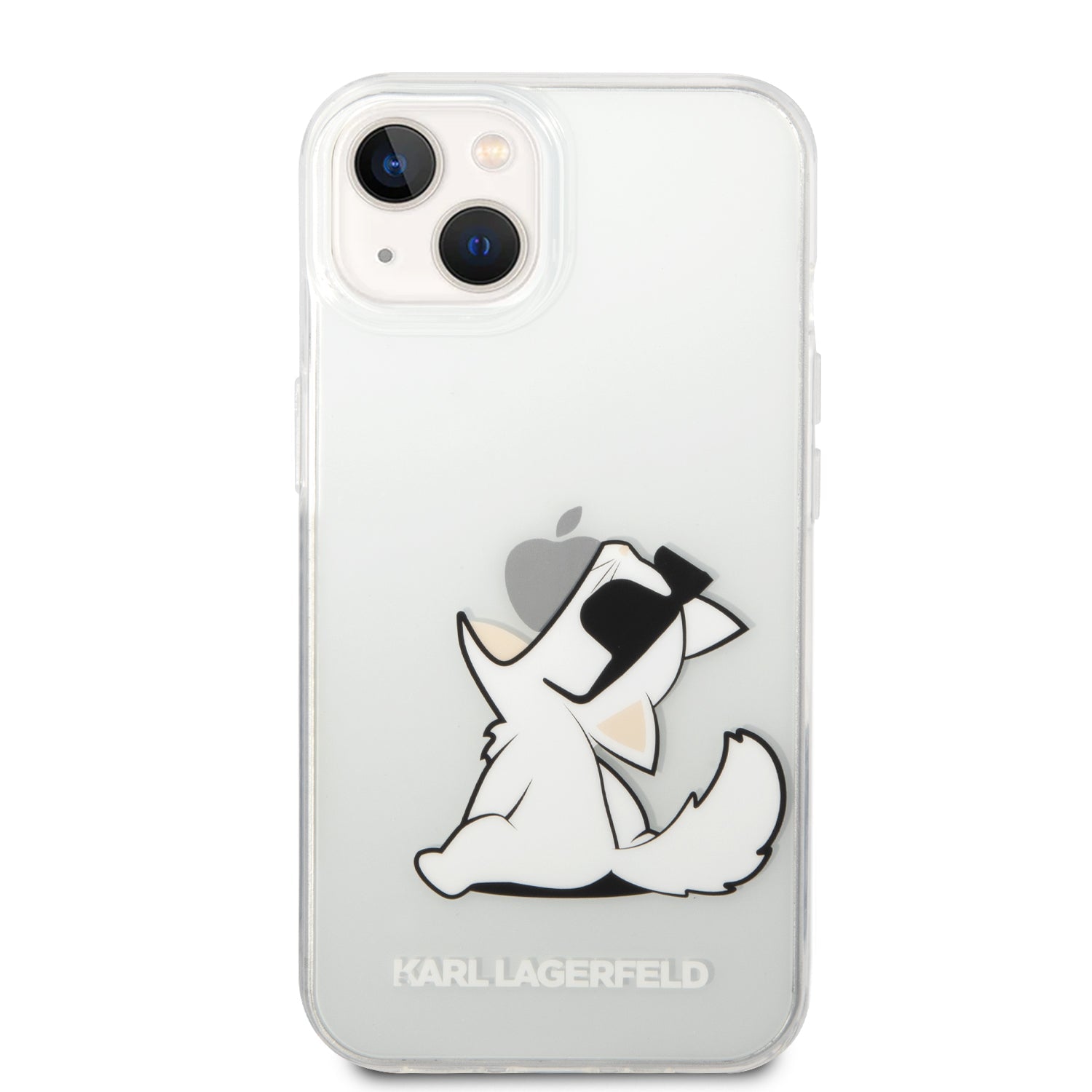 Coque iPhone 14 Karl Lagerfeld Choupette vue face