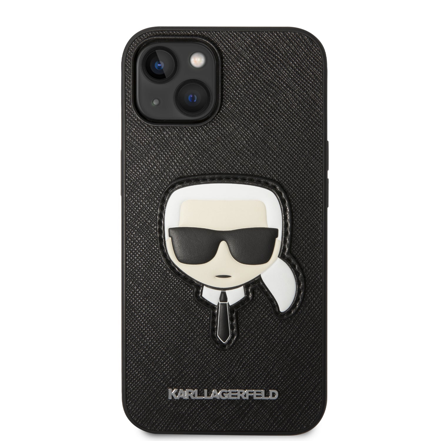 Coque iPhone 14 Plus Karl Lagerfeld tête de Karl vue face