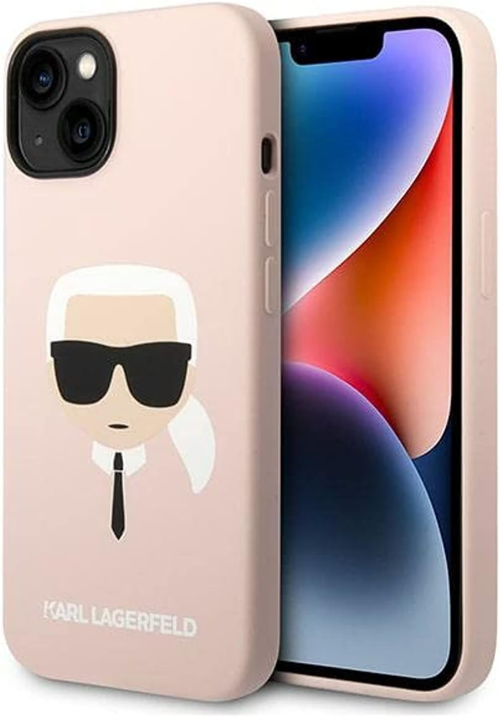 Coque iPhone 14 Karl Lagerfeld tête de Karl 2 vues