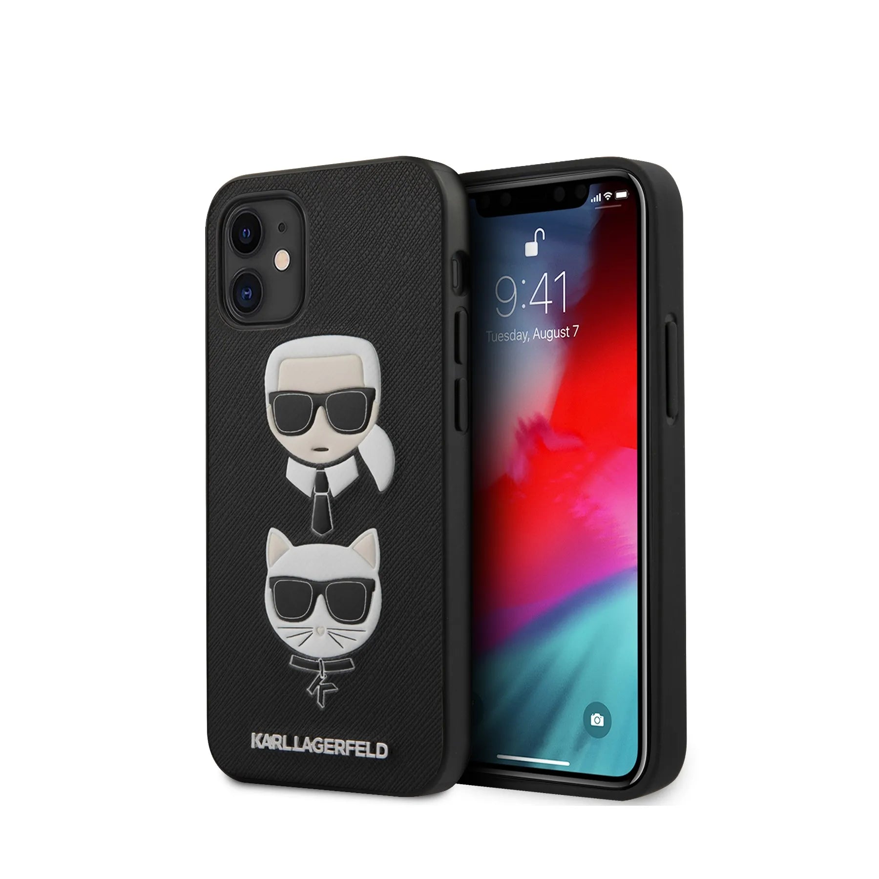 Coque iPhone 12 Mini Karl Lagerfeld Karl et Choupette 2 vues