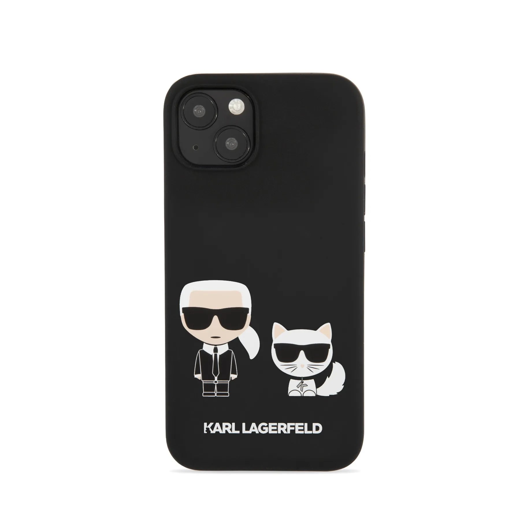 Coque iPhone 13 Karl Lagerfeld Karl et Choupette vue face
