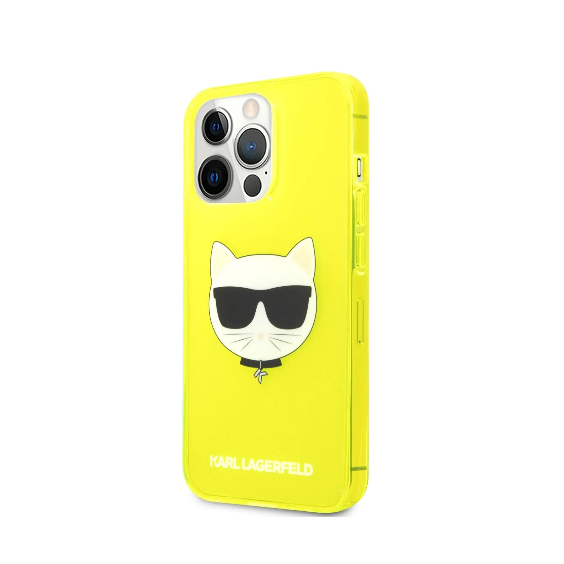 Coque iPhone 13 Pro Karl Lagerfeld Choupette inclinée