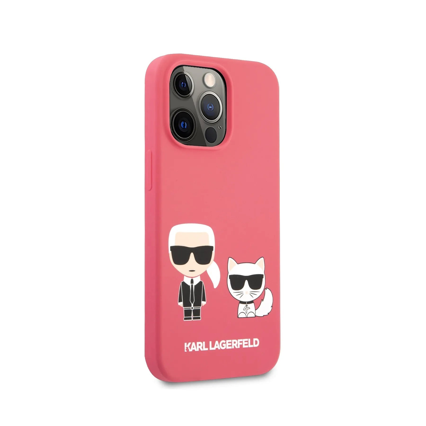 Coque iPhone 13 Pro Karl Lagerfeld Karl et Choupette vue droite