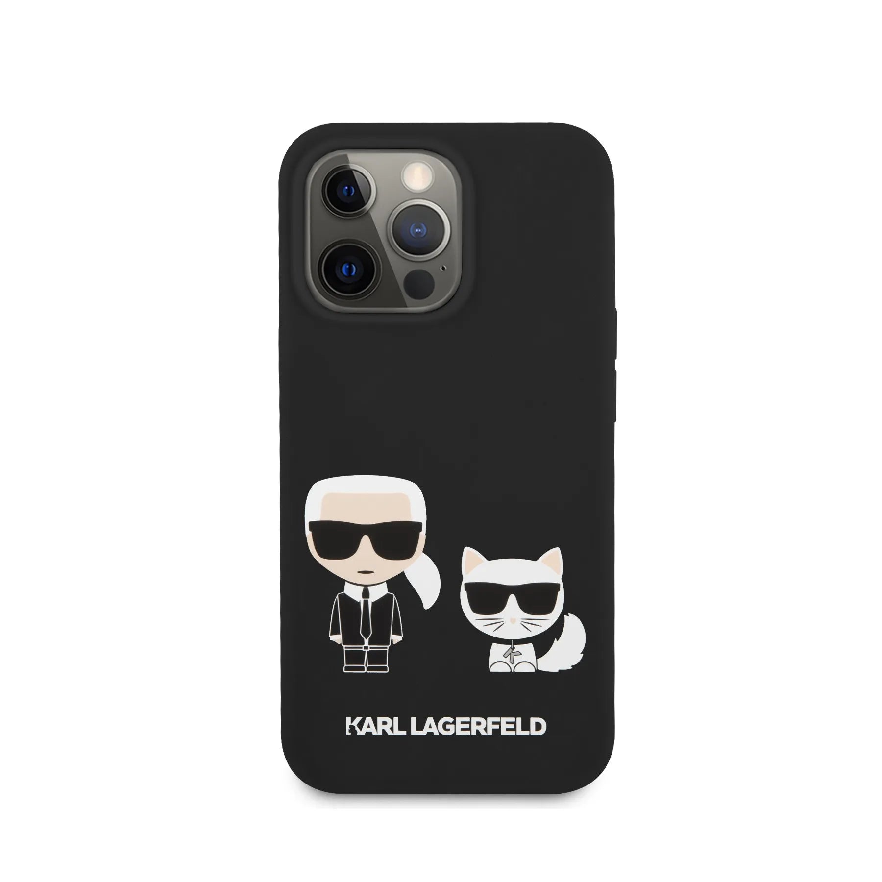 Coque iPhone 13 Pro Karl Lagerfeld Karl et Choupette vue face