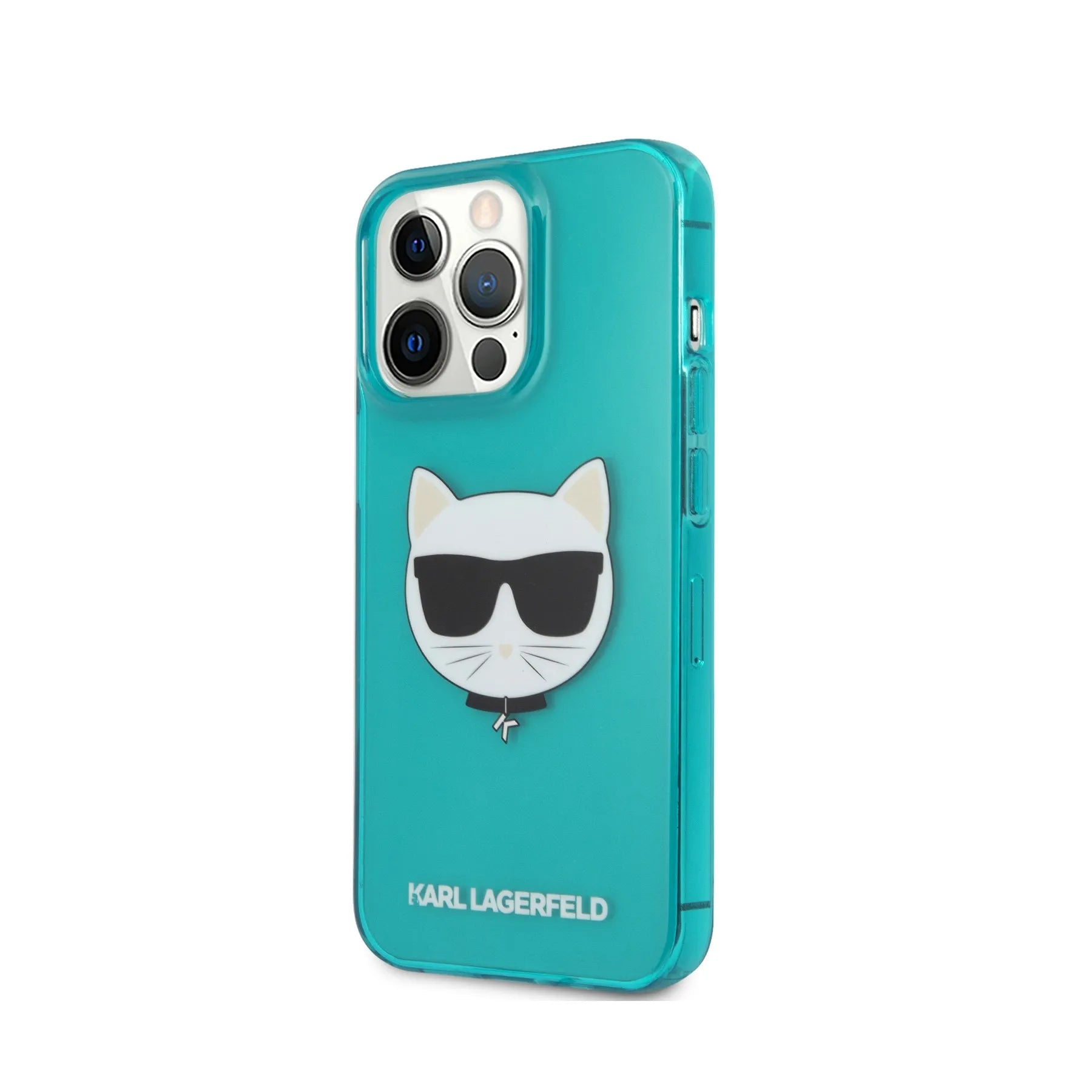 Coque iPhone 13 Pro Karl Lagerfeld Choupette inclinée
