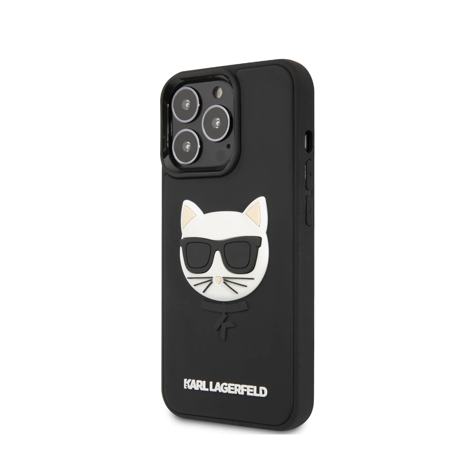 Coque iPhone 13 Pro Karl Lagerfeld Choupette inclinée