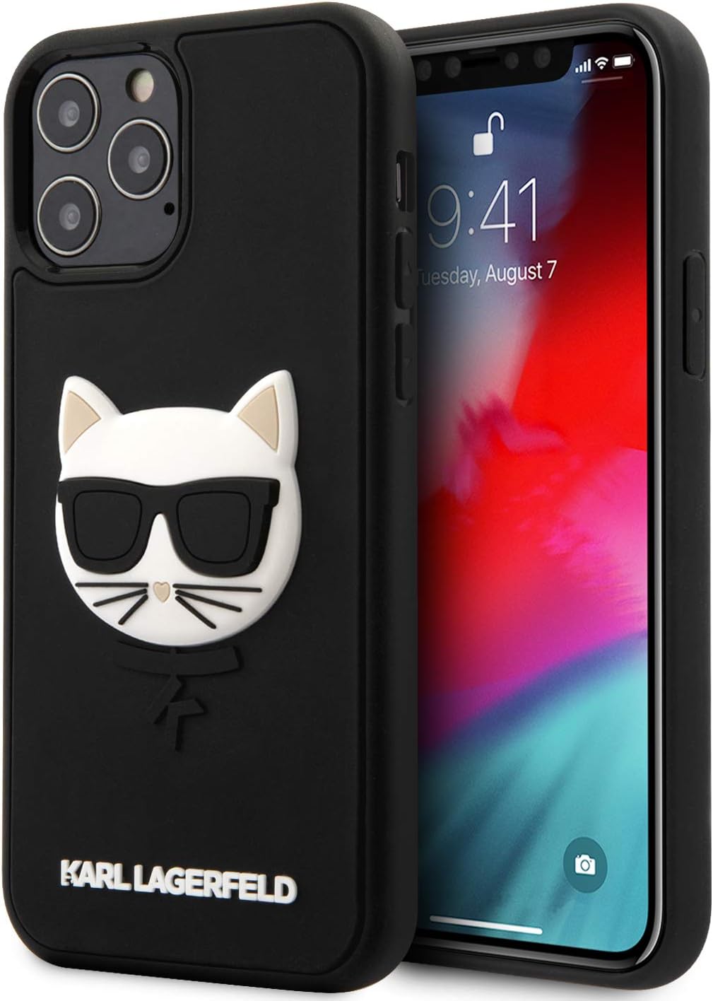 Coque iPhone 12 Pro Max Karl Lagerfeld tête de Choupette