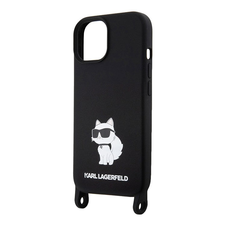 Coque iPhone 15 Karl Lagerfeld Choupette ceinture
