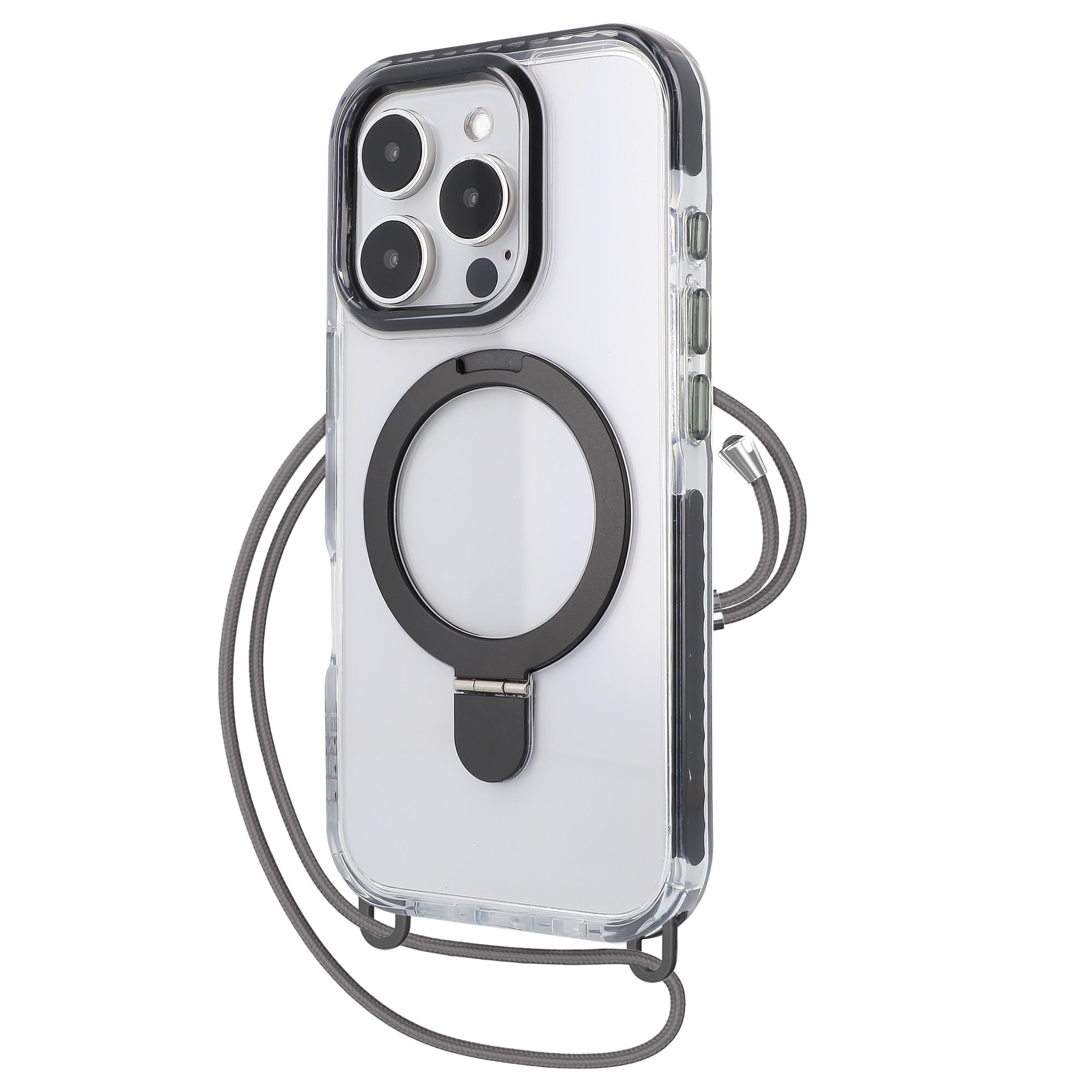 Coque iPhone 16 Plus Akses Hybrid Magsafe Anneaux Cordon