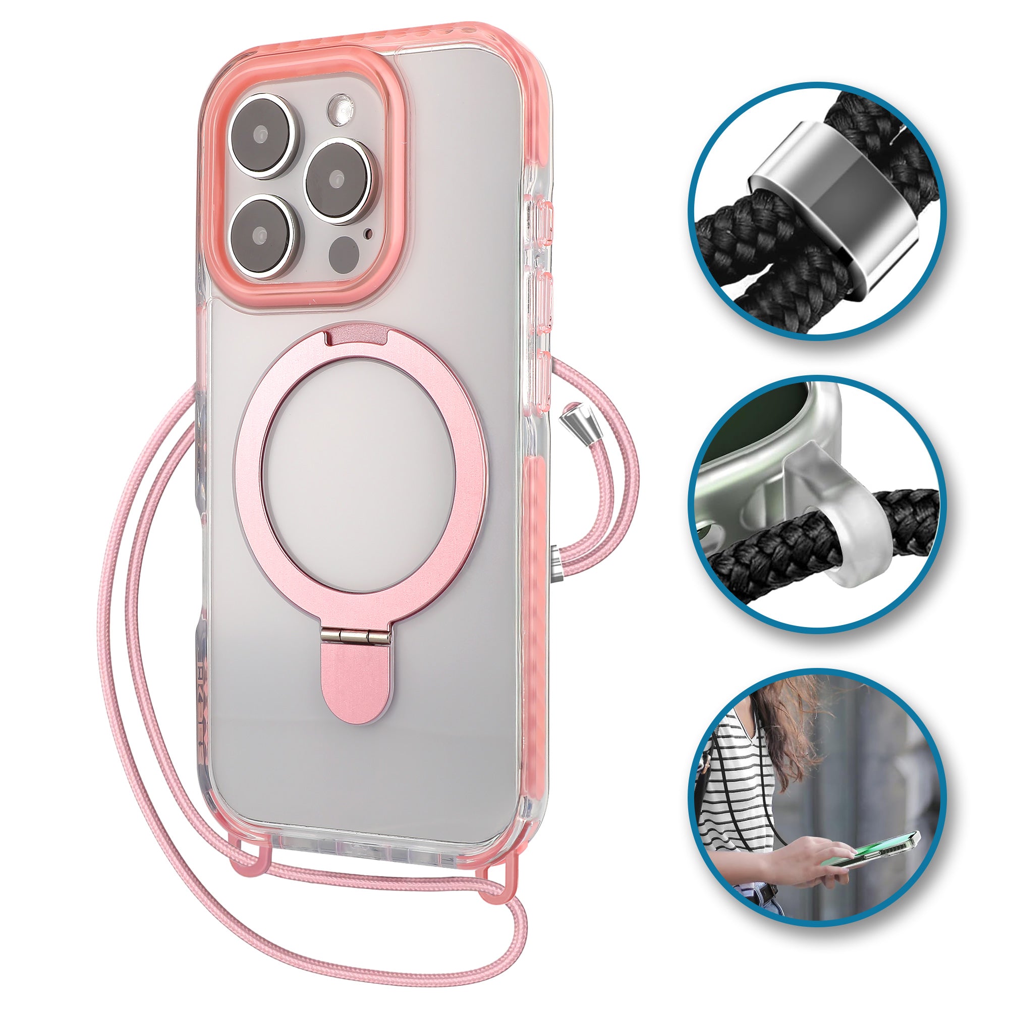 Coque iPhone 16 Pro Akses Hybrid Magsafe Anneaux