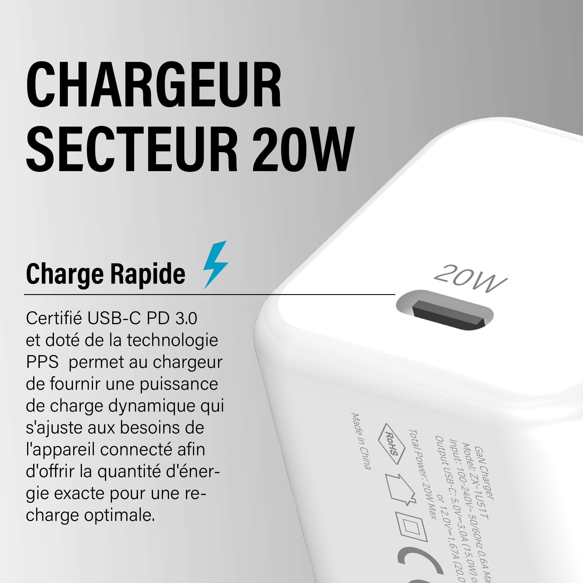Chargeur USB-C 20W Akses