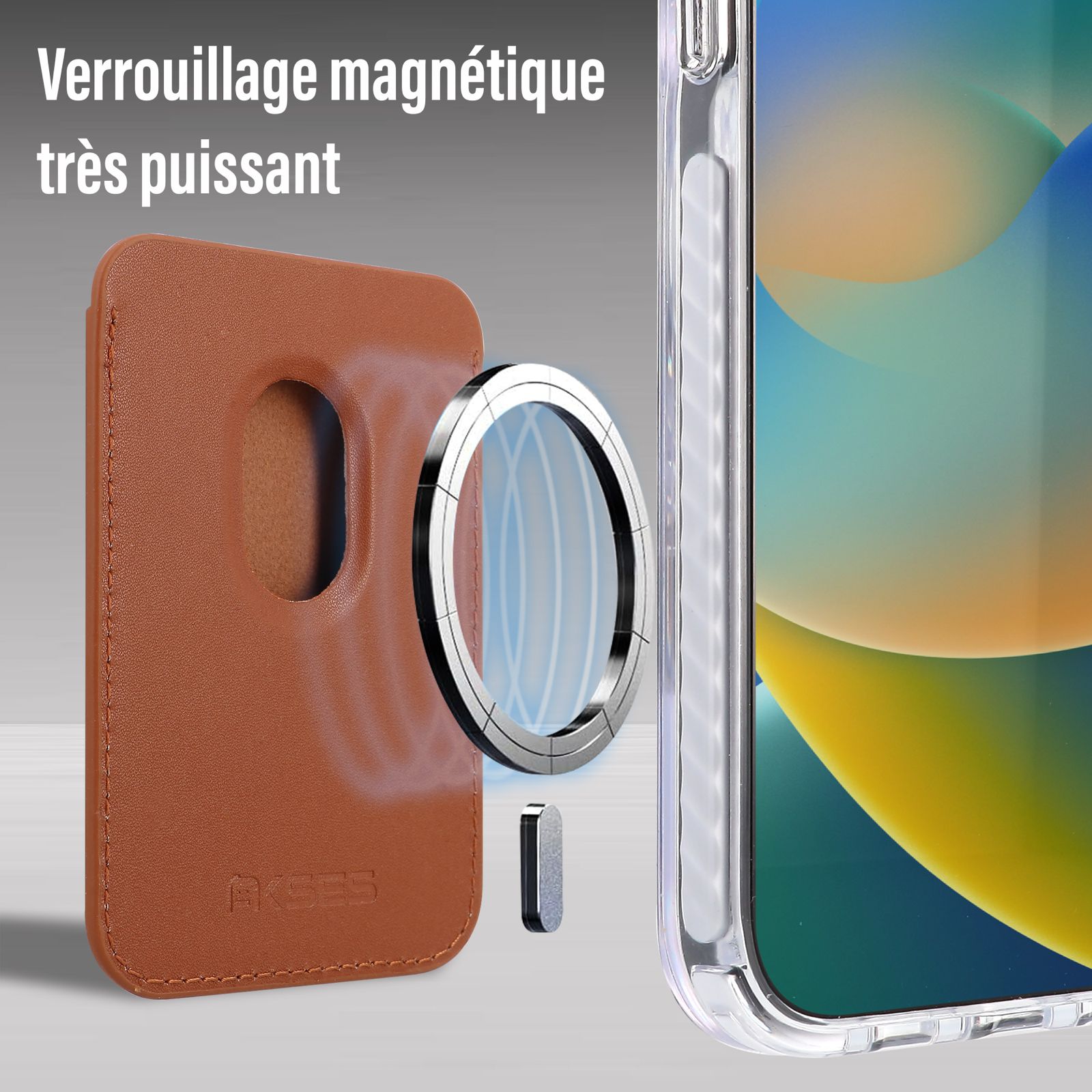 Porte carte simple compatible magsafe