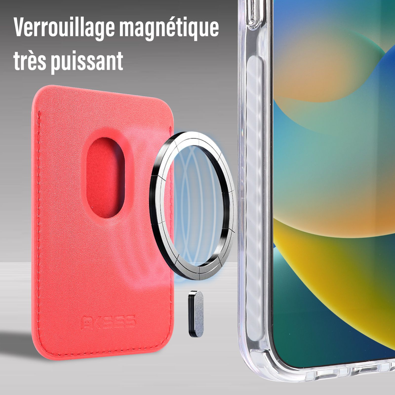 Porte carte simple compatible magsafe