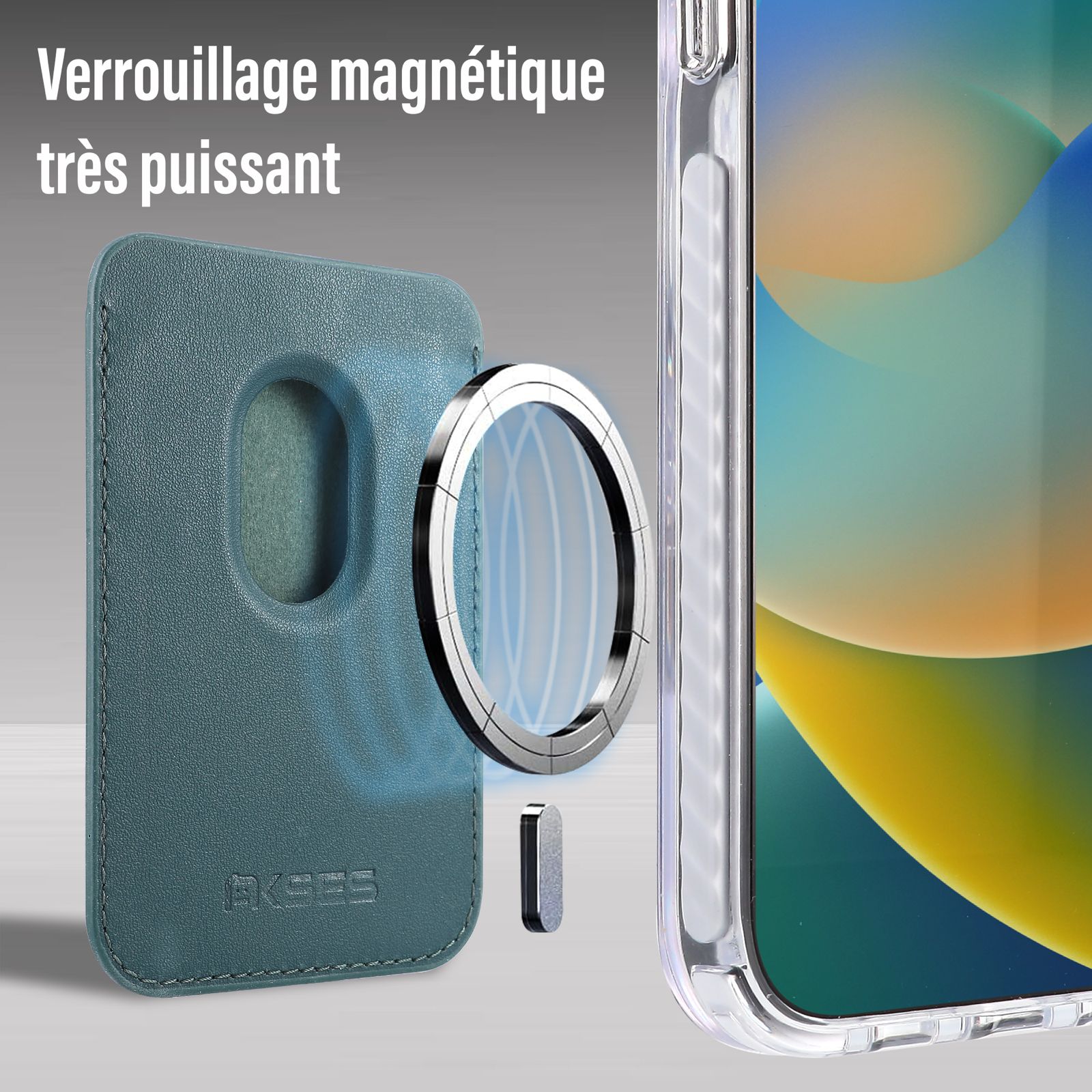 Porte carte simple compatible magsafe