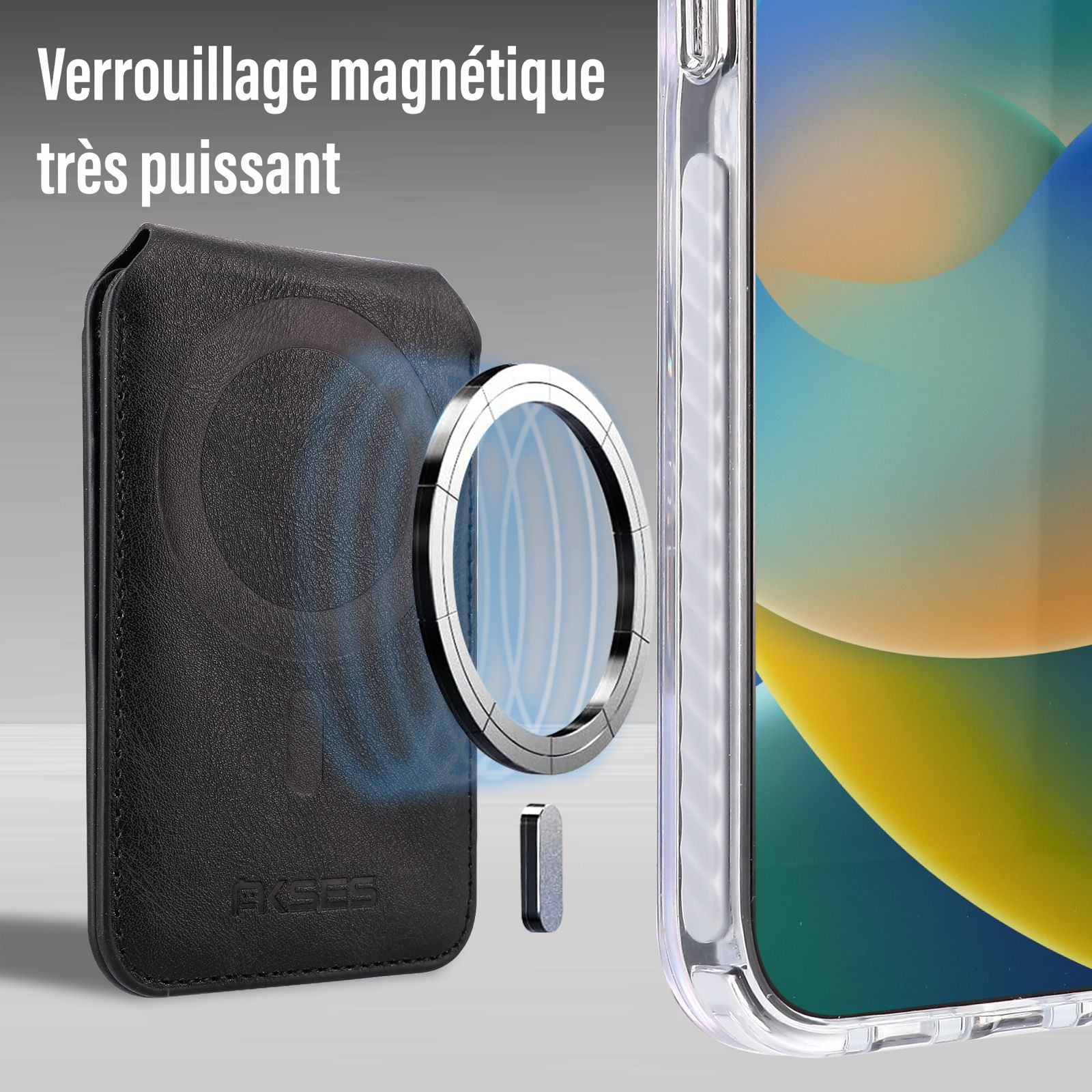 Porte carte simple compatible magsafe