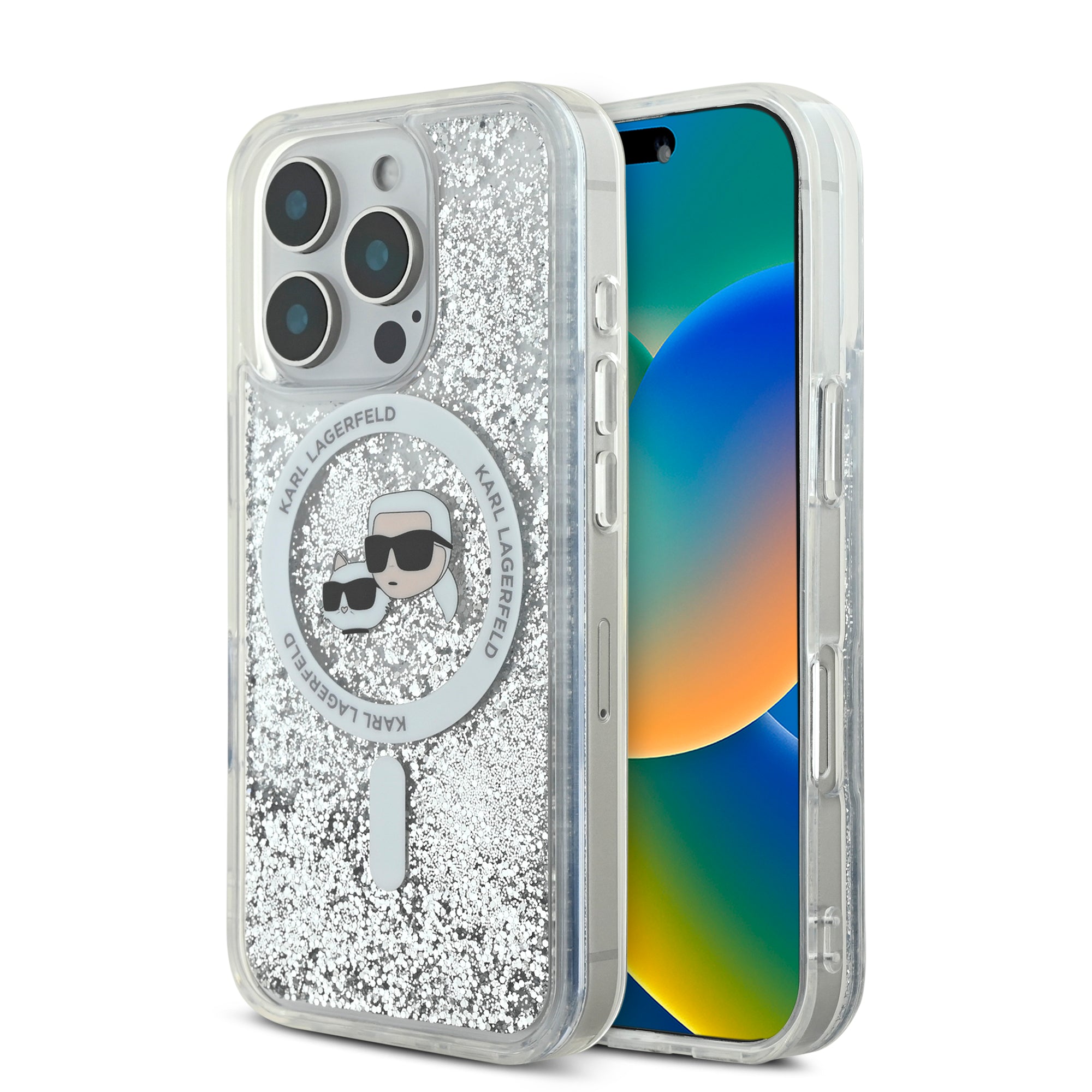 Coque iPhone 16 Pro Karl Lagerfeld Liquid Glitter