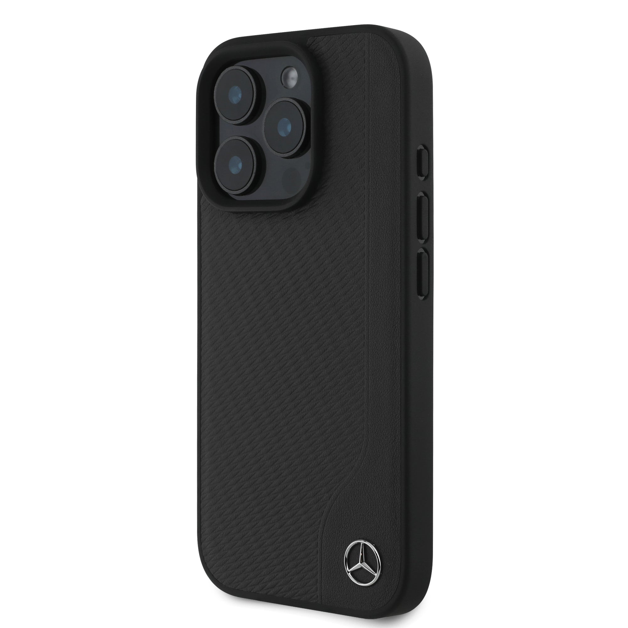 Coque iPhone 16 Pro Mercedes cuir véritable