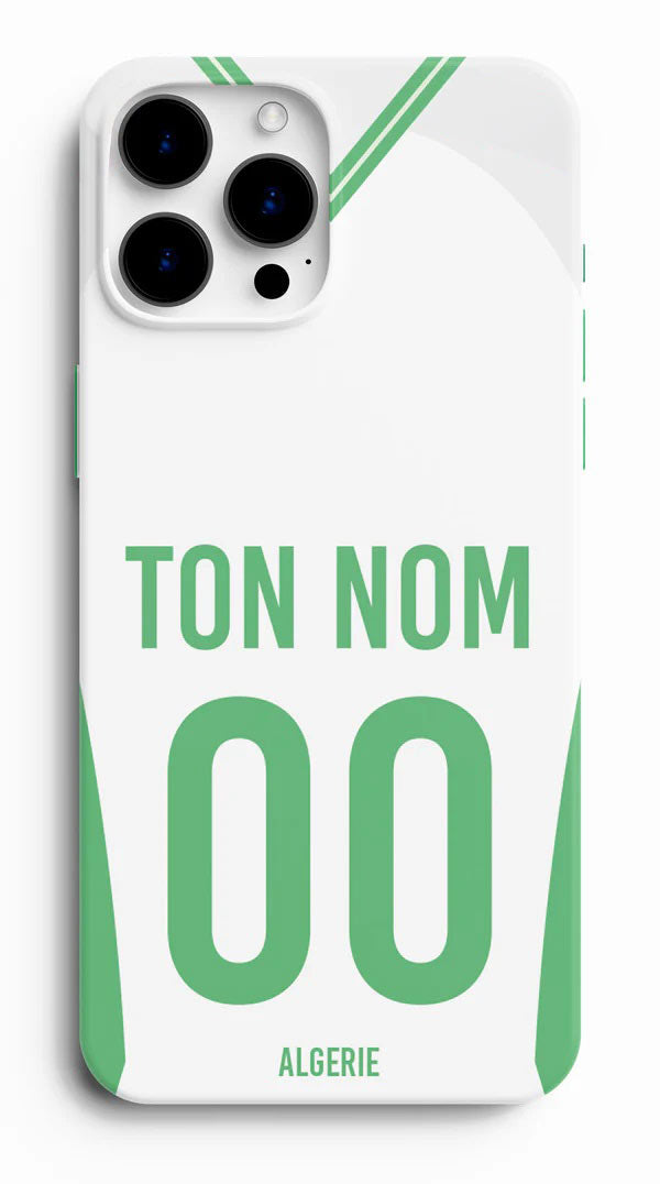Coque foot personnalisée maillot Algérie blanc