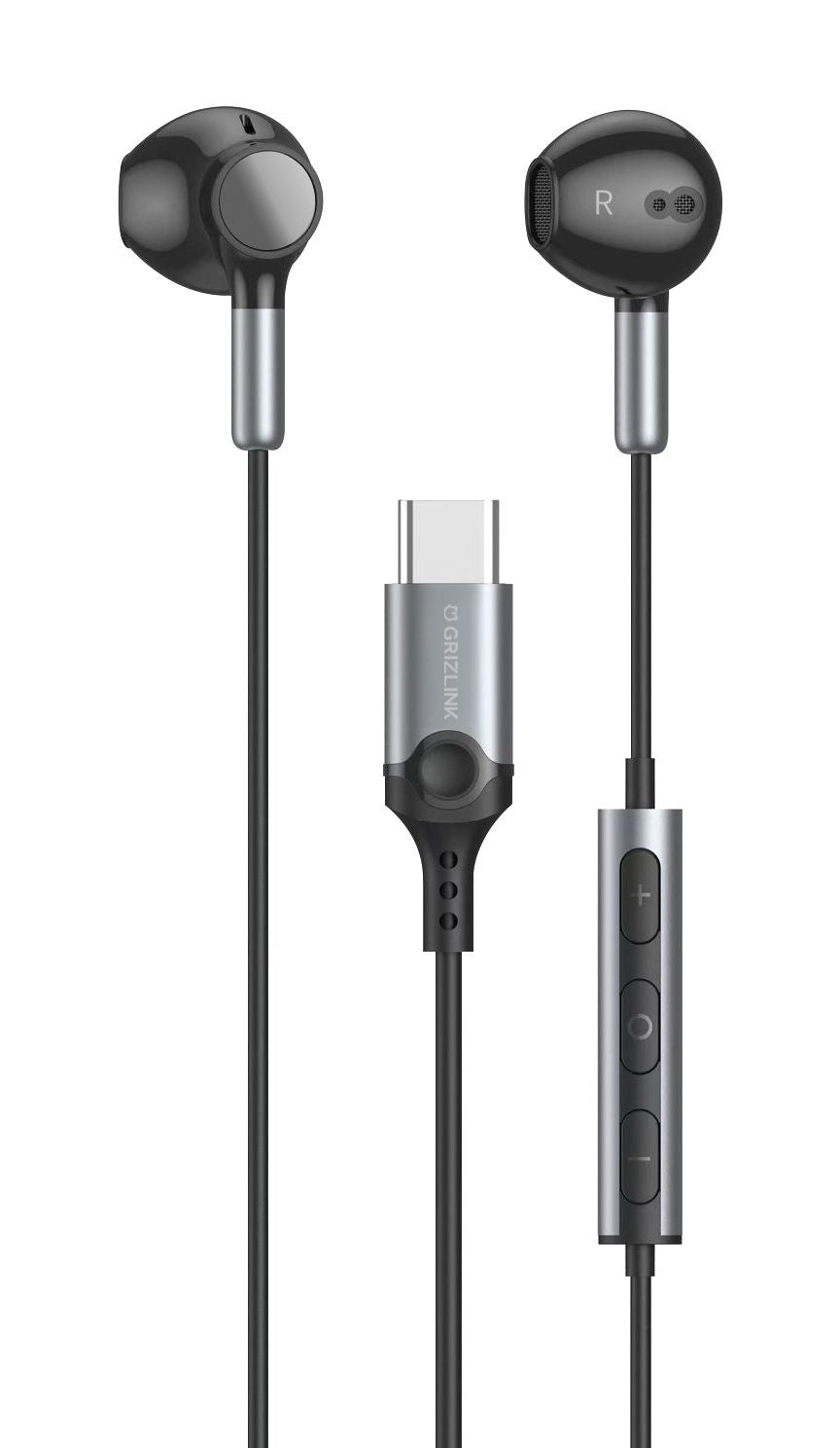 Écouteurs filaires intra-auriculaires USB-C noir