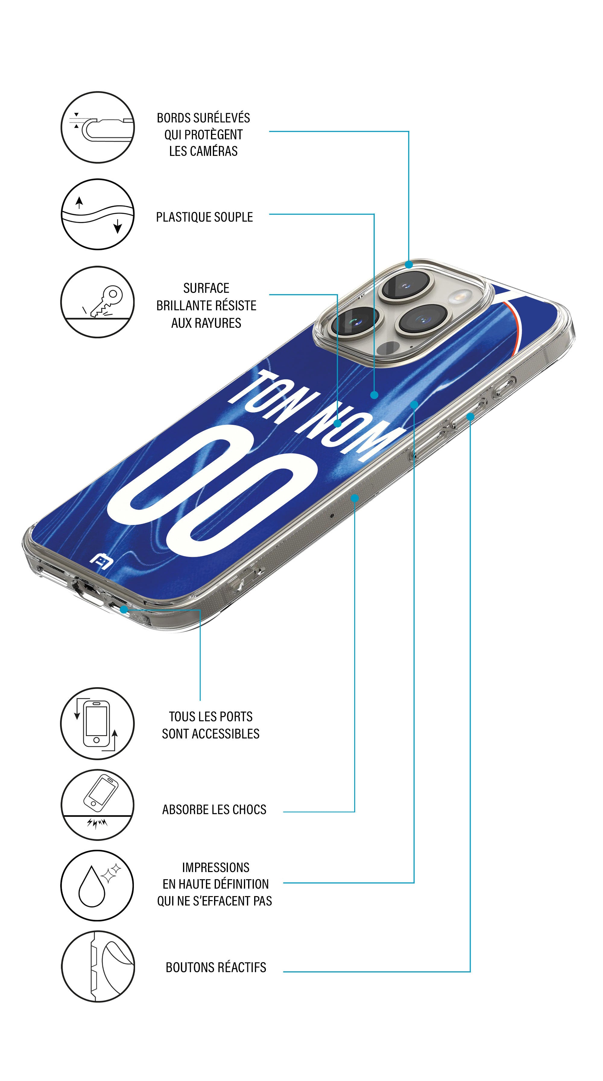 Coque foot personnalisée maillot Chelsea