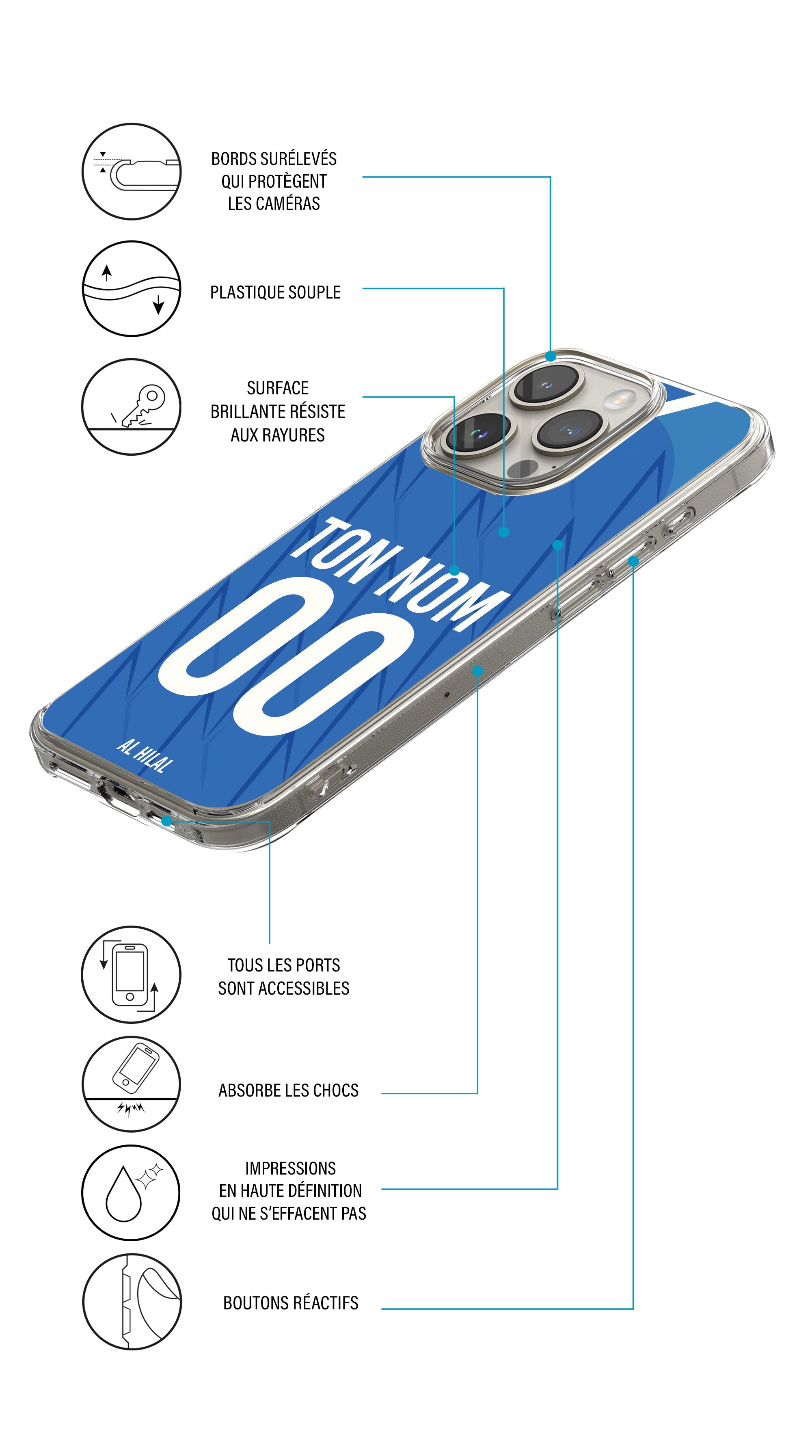 Coque foot personnalisée maillot Al Hilal