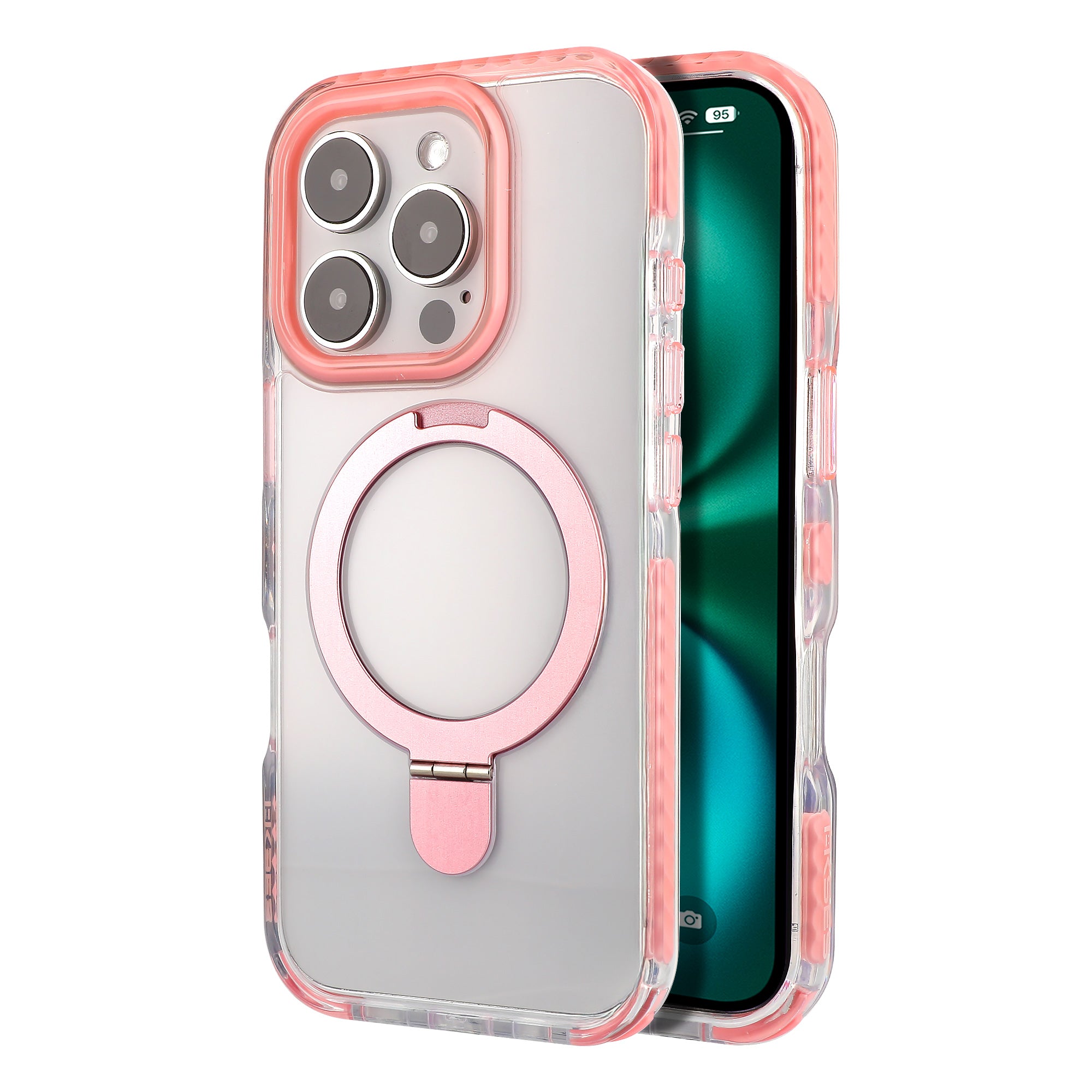 Coque iPhone 16 Plus Akses Hybrid Magsafe Anneaux Cordon