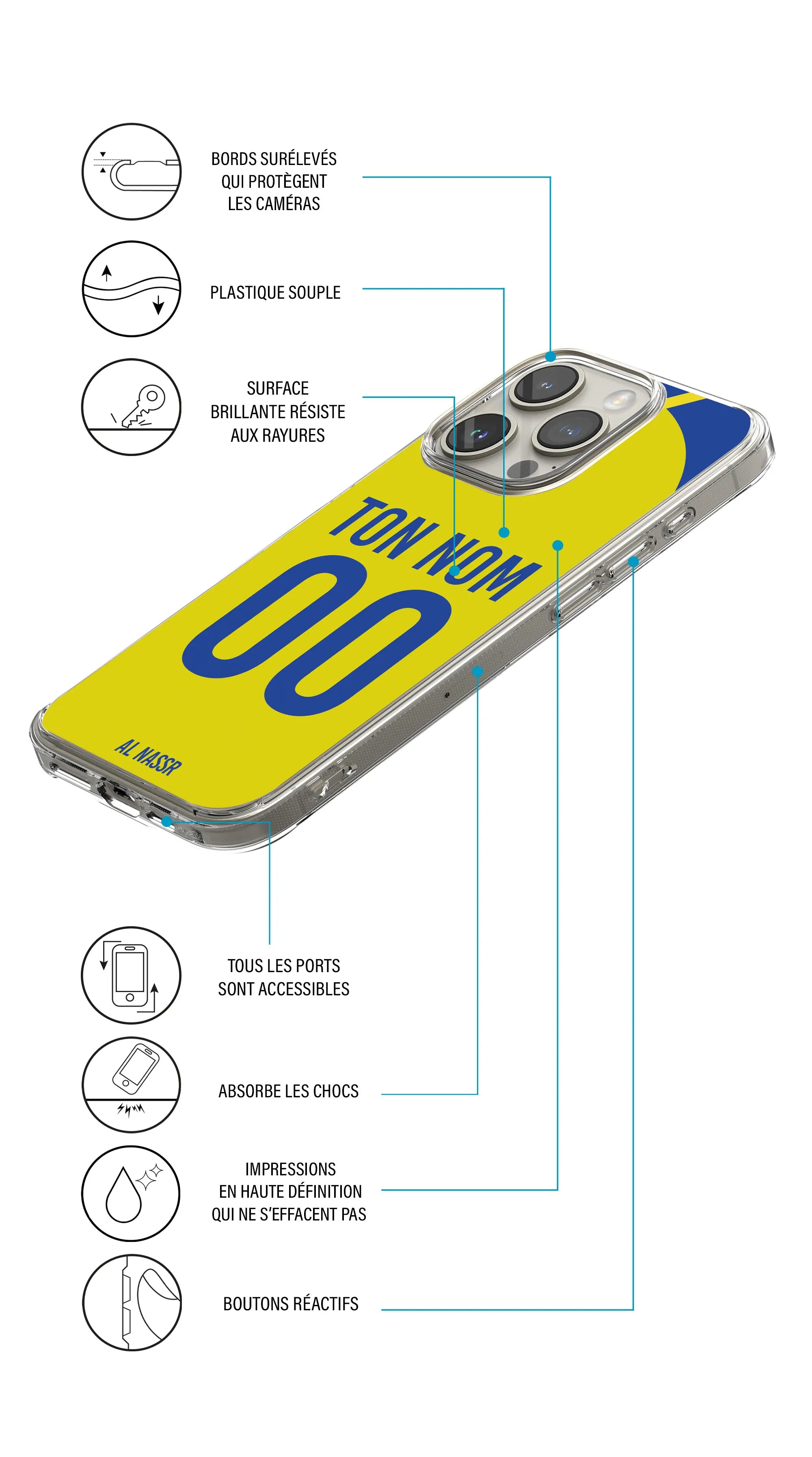 Coque foot personnalisée maillot Al Nassr