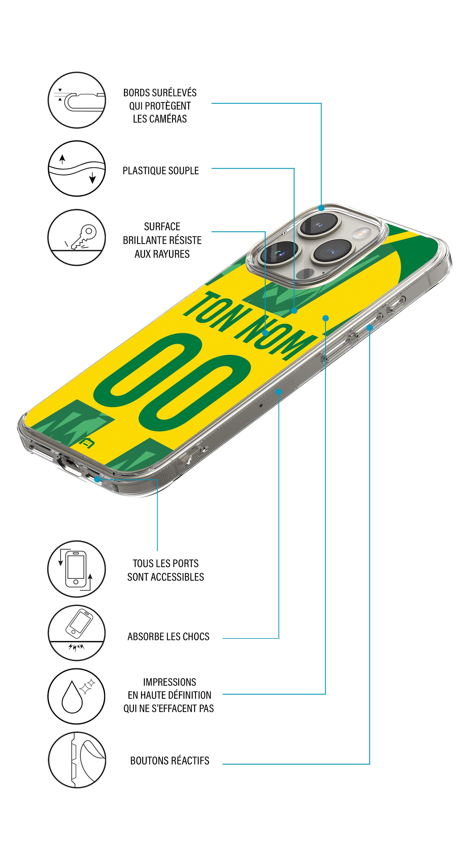 Coque foot personnalisée maillot Nantes