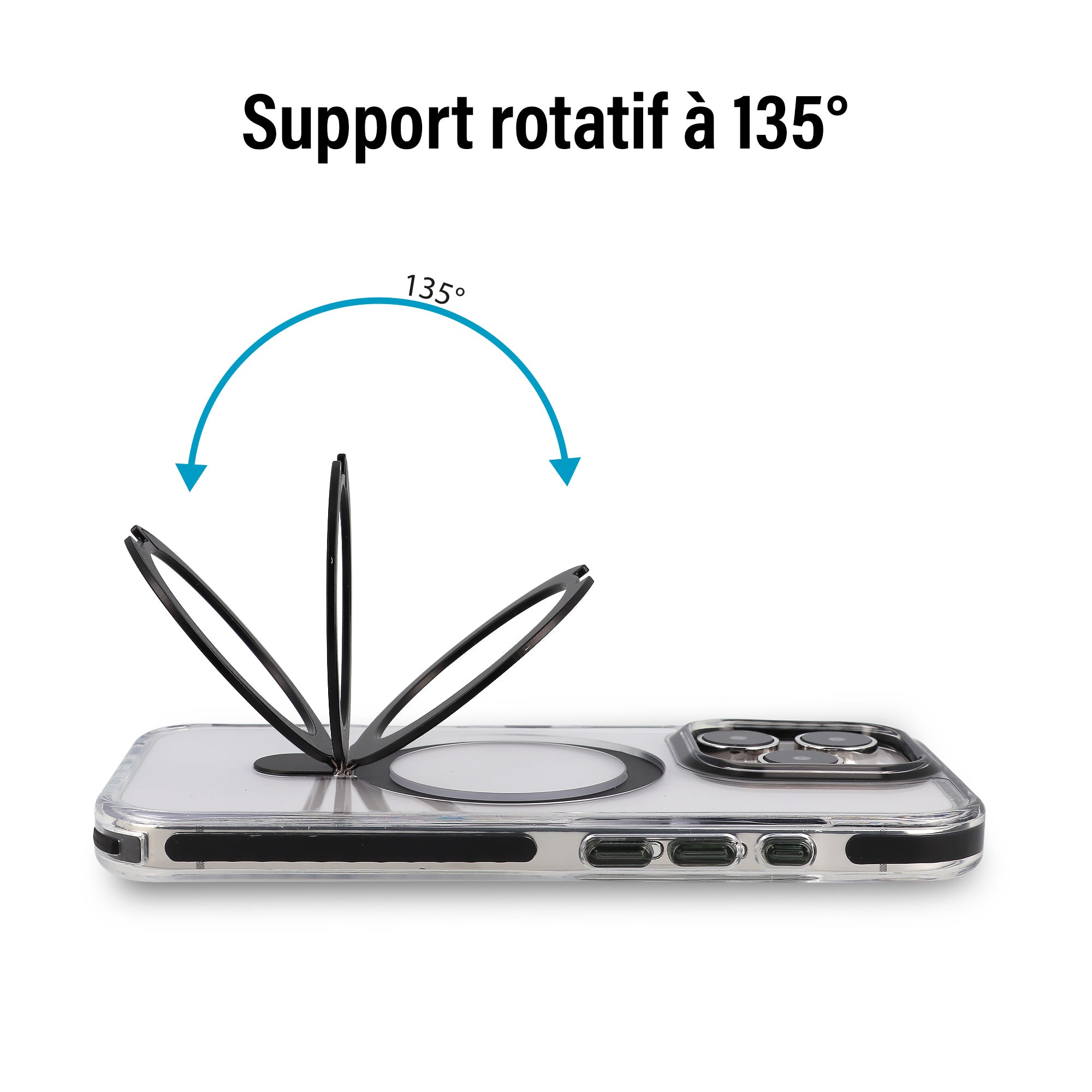 Coque iPhone 11 Akses Hybrid Magsafe Anneaux Cordon