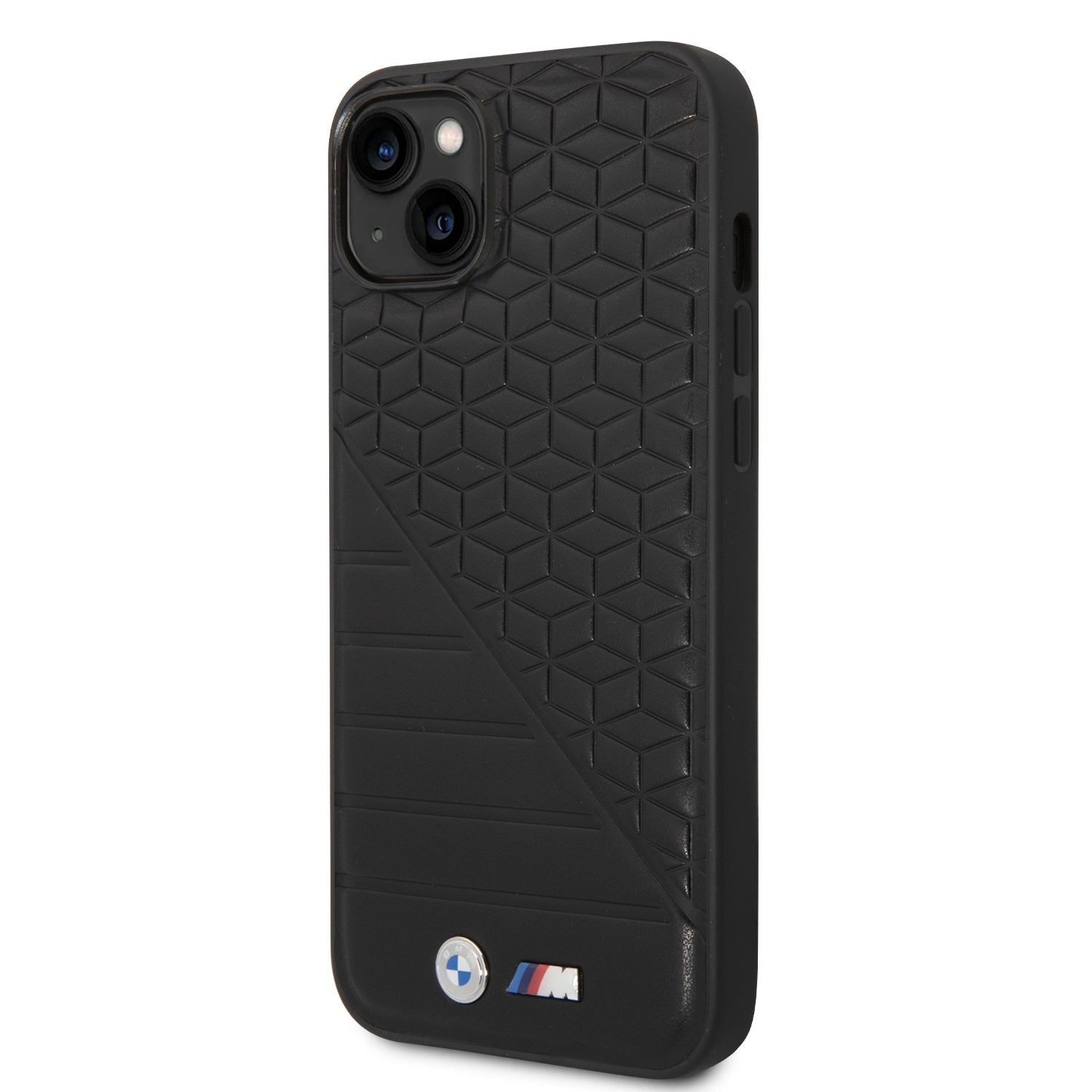 Coque iPhone 14 Plus BMW cubes inclinée 