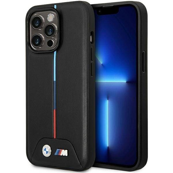 Coque iPhone 14 Pro BMW ligne tricolore 2 vues