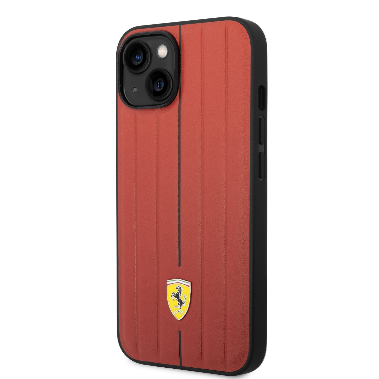 Coque iPhone 14 Plus Ferrari ligne rouge inclinée 