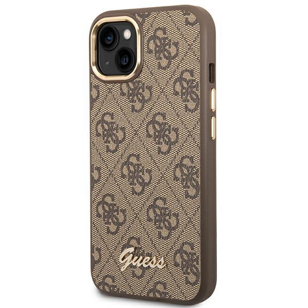 Coque iPhone 14 Plus Guess dorée inclinée 