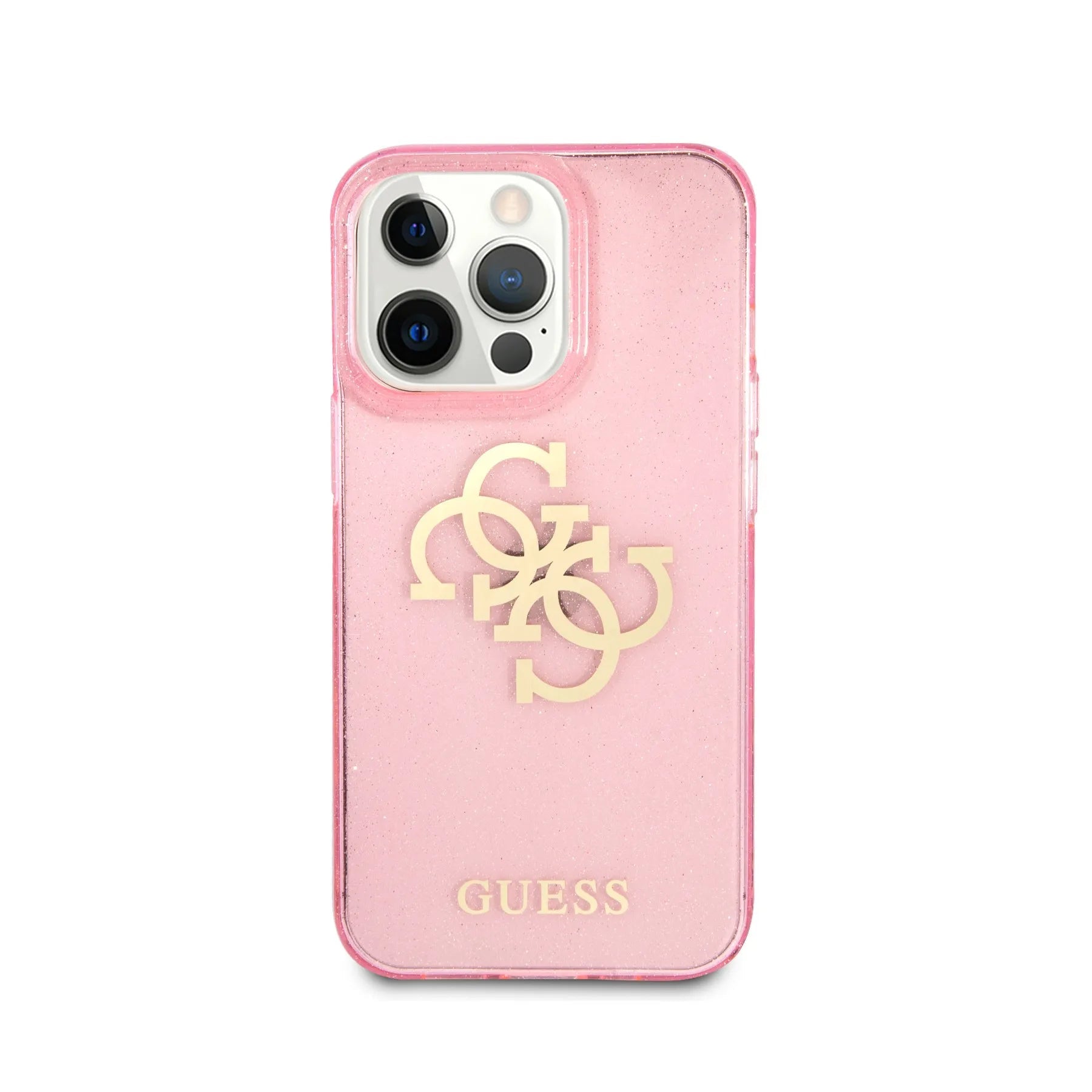 Coque iPhone 13 Pro Guess 4G paillettes vue face