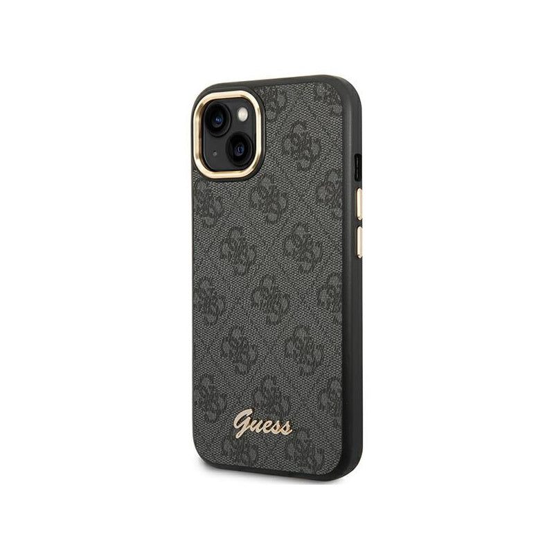 Coque iPhone 14 Plus Guess dorée inclinée 