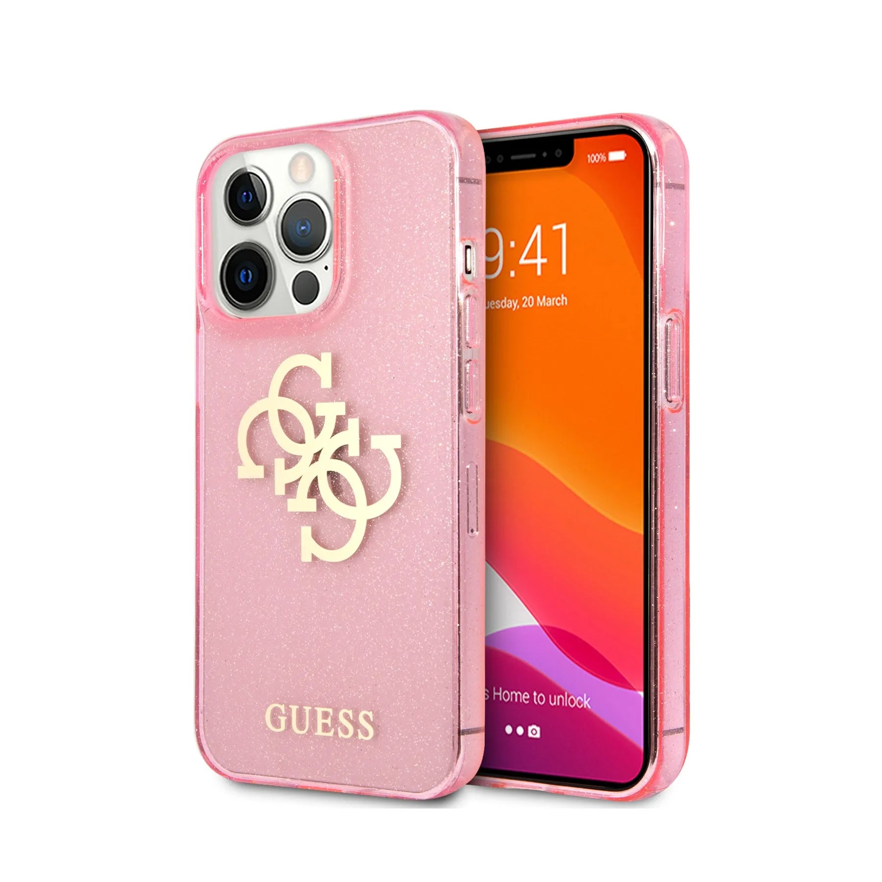 Coque iPhone 13 Pro Guess 4G paillettes 2 vues