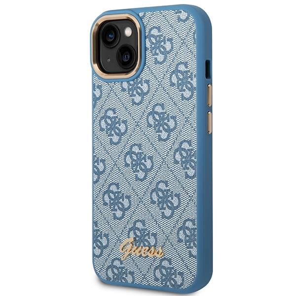 Coque iPhone 14 Plus Guess dorée inclinée 
