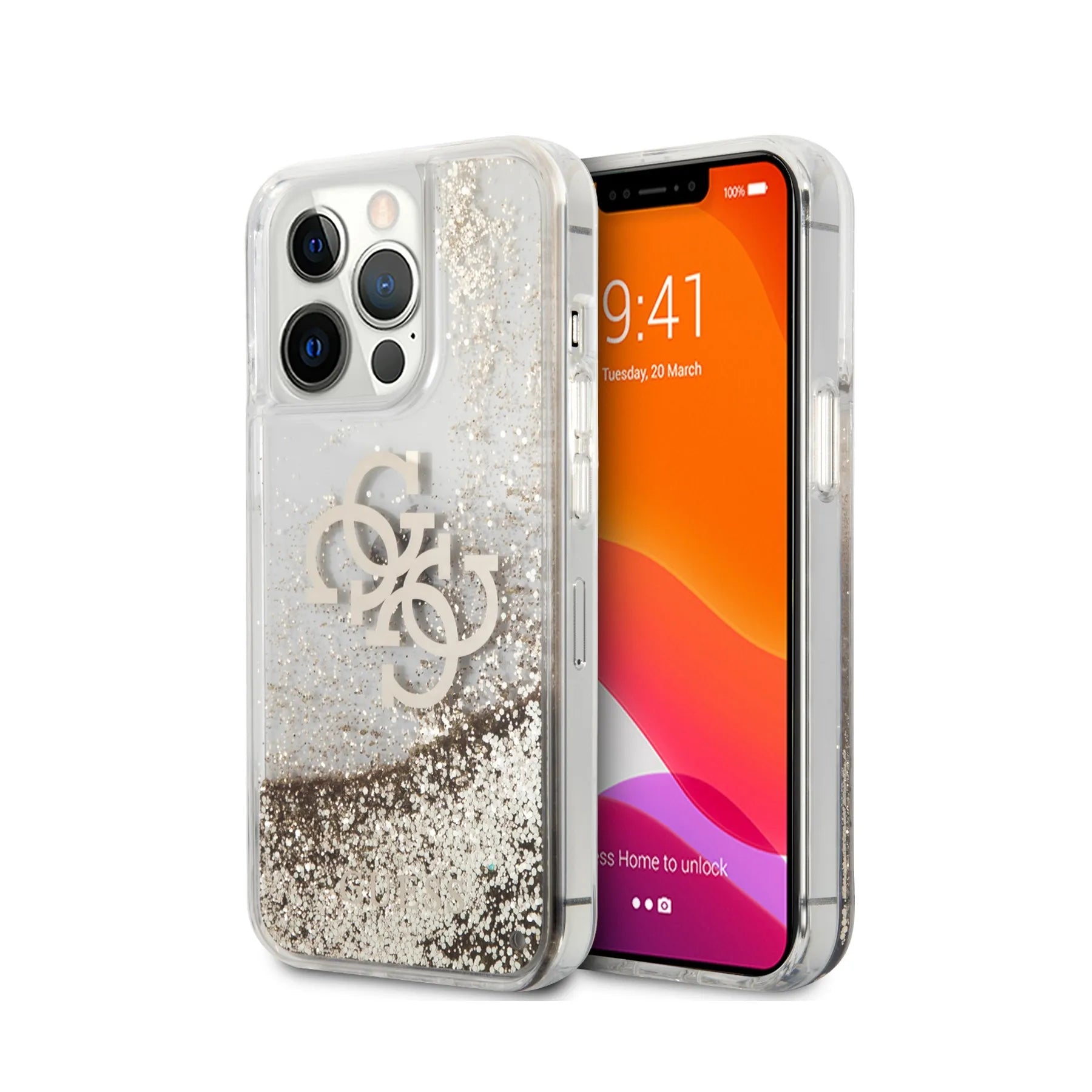 Coque iPhone 13 Pro Guess 4G paillettes 2 vues