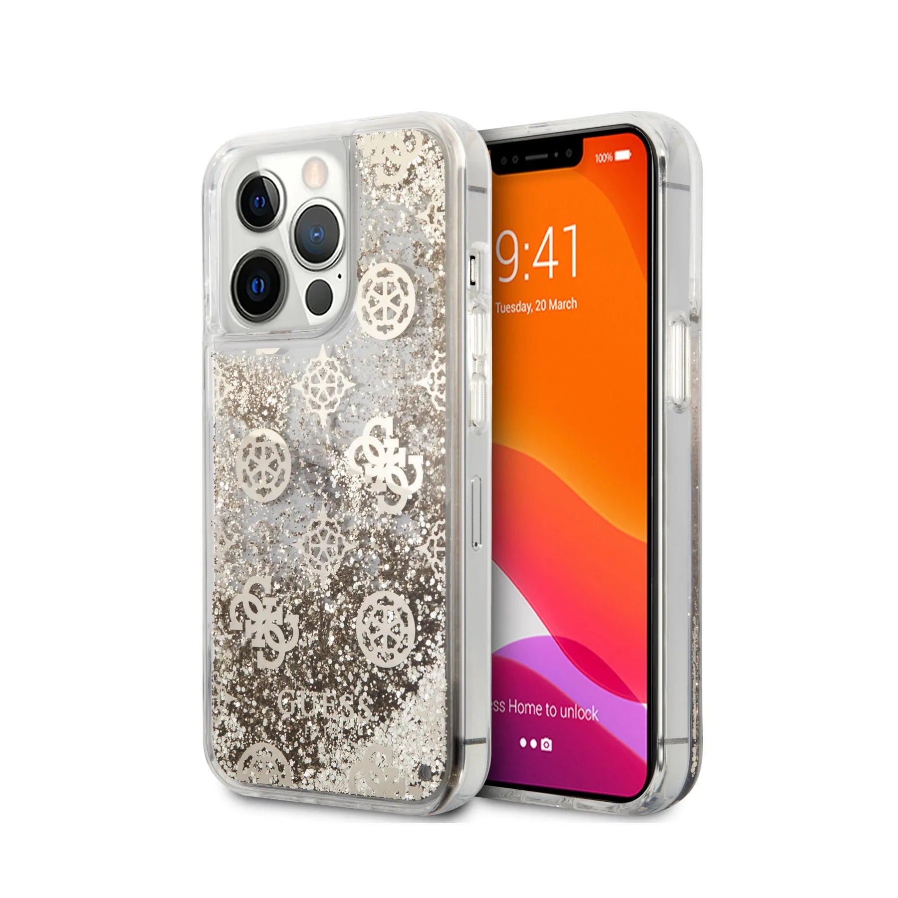 Coque iPhone 13 Pro Guess paillettes 2 vues