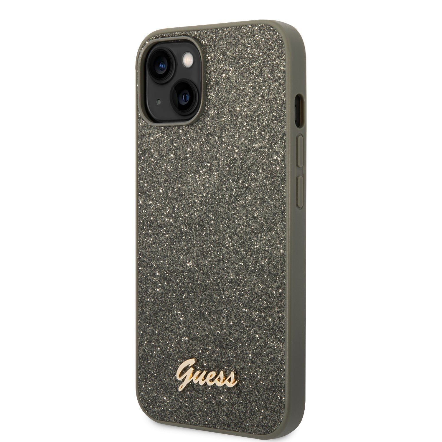 Coque iPhone 14 Plus Guess brillante inclinée 