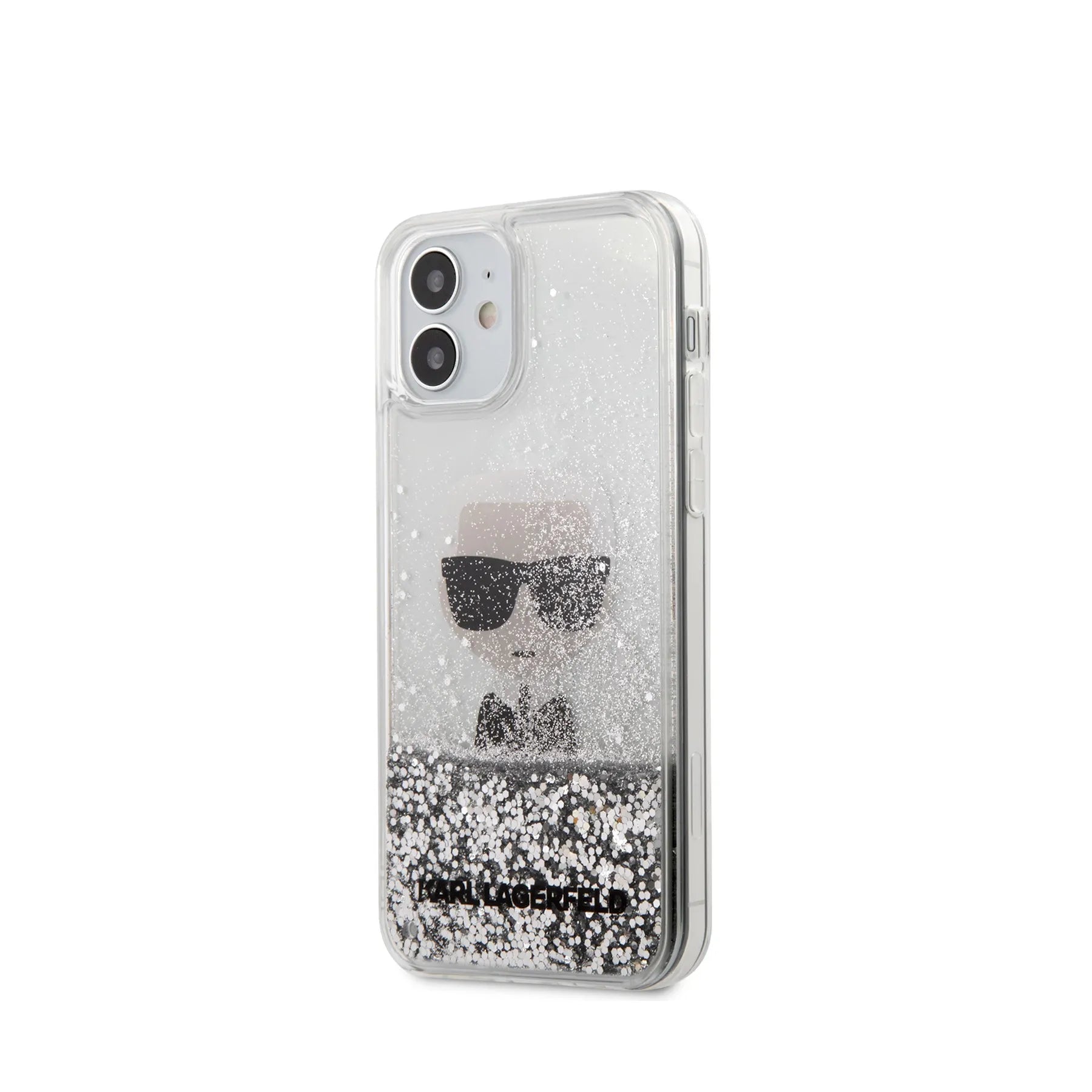 Coque iPhone 12 mini Karl Lagerfeld inclinée 