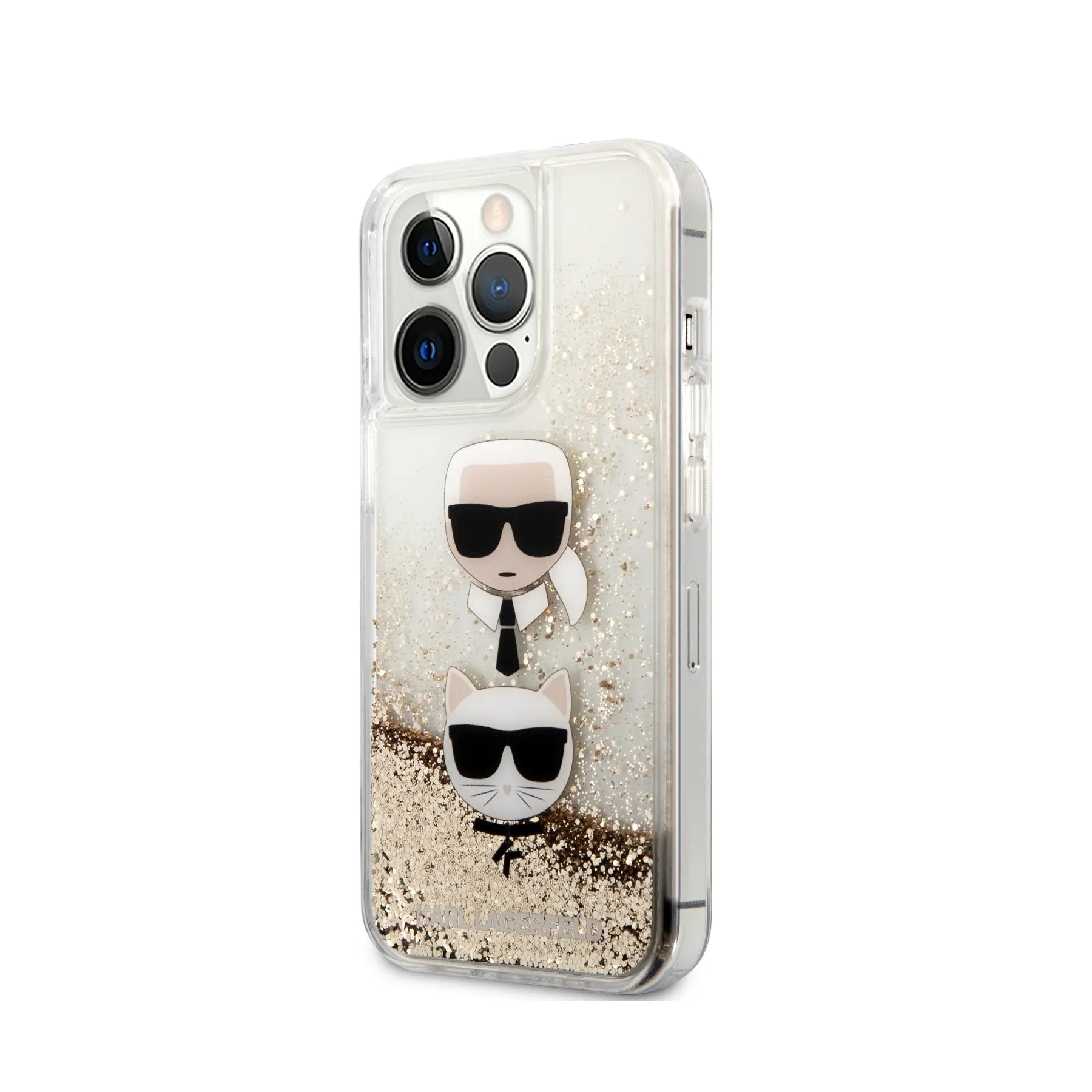Coque iPhone 13 Pro Karl Lagerfeld Choupette inclinée 
