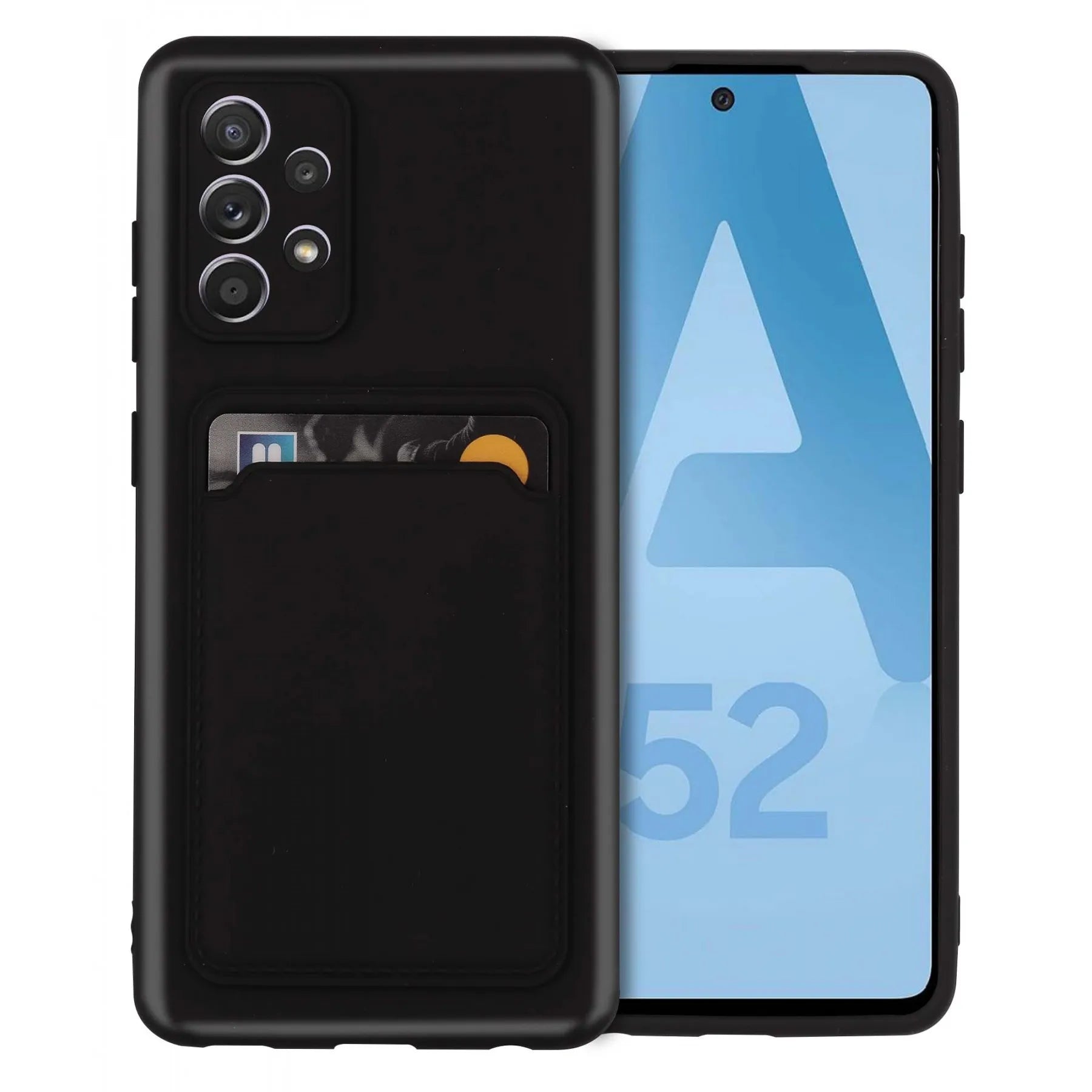 Coque Silicone Touch Porte Carte pour Samsung A52 et A52S - My Store